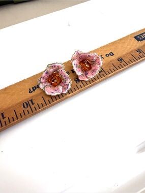 Vintage Flower ClipOn Earrings